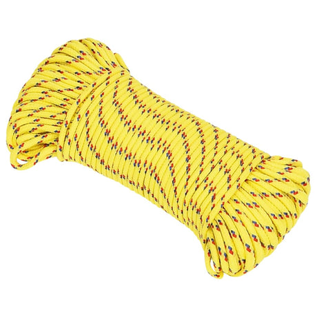 Vidaxl boat rope 3 mm 50 m polypropylene yellow