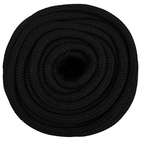 Vidaxl work rope 18 mm 50 m polyester black