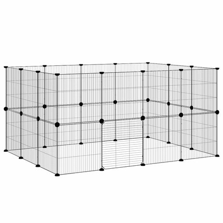 Vidaxxl narvas augintiniui su durelėmis 28 plokštės 35x35 cm plieninis juodas