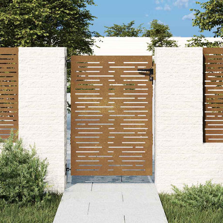 Vidaxxl gate 85x150 cm square corten steel