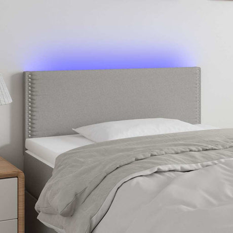Vidaxl hoofdbord led 80x5x78 88 cm stof lichtgrijs