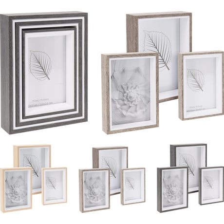 Miscellaneous photo frame set of 3 assorted colors