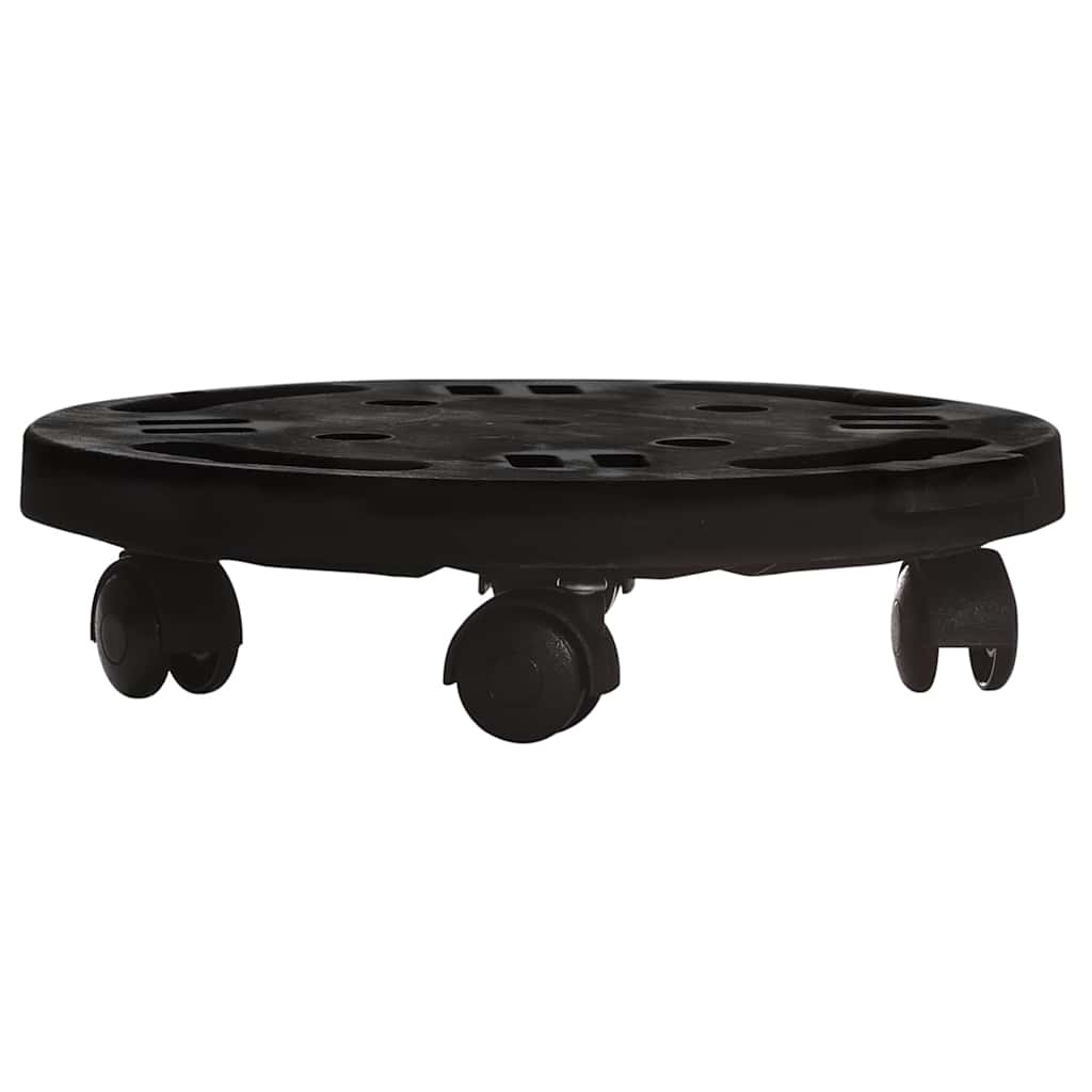 Vidaxl Plant traller med hjul 5 stk 170 kg diameter 30 cm svart