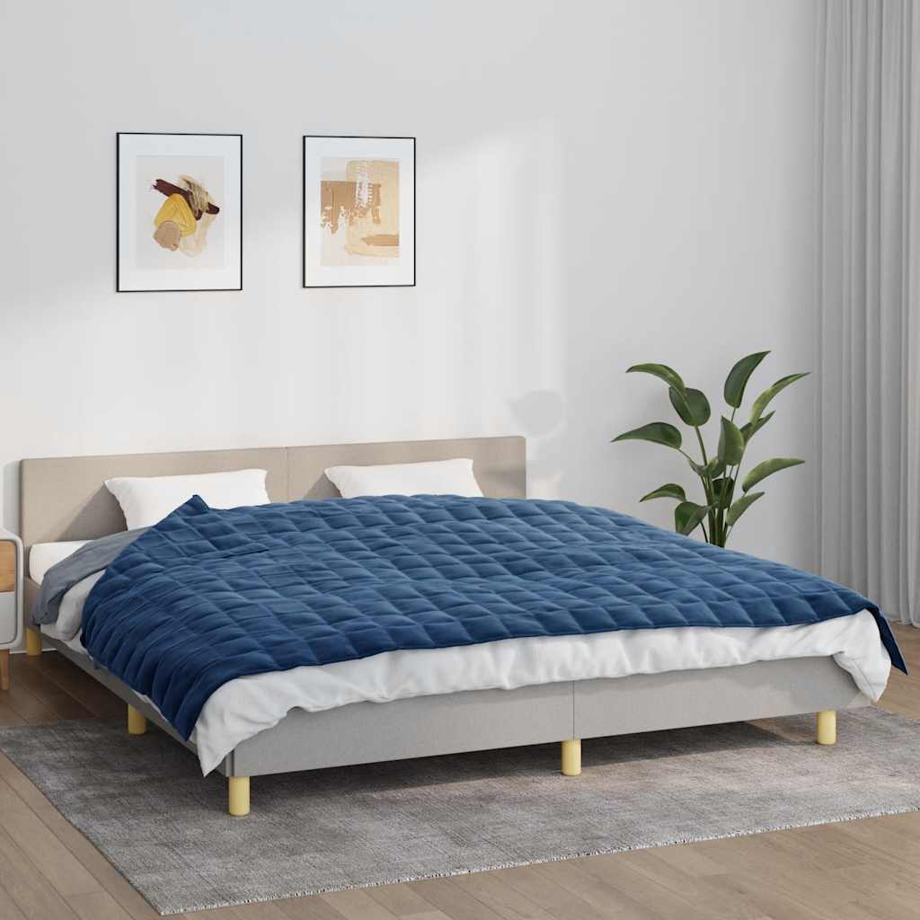 Vidaxl weighted blanket 155x220 cm 11 kg fabric blue