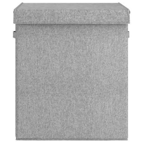 Vidaxl collapsible laundry basket 51x34.5x59 cm faux linen gray