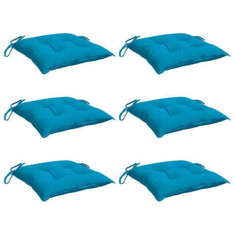 Vidaxl chair cushions 6 pcs 40x40x7 cm oxford fabric light blue