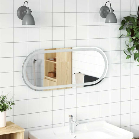 Vidaxl LED oval bathroom mirror 90x40 cm