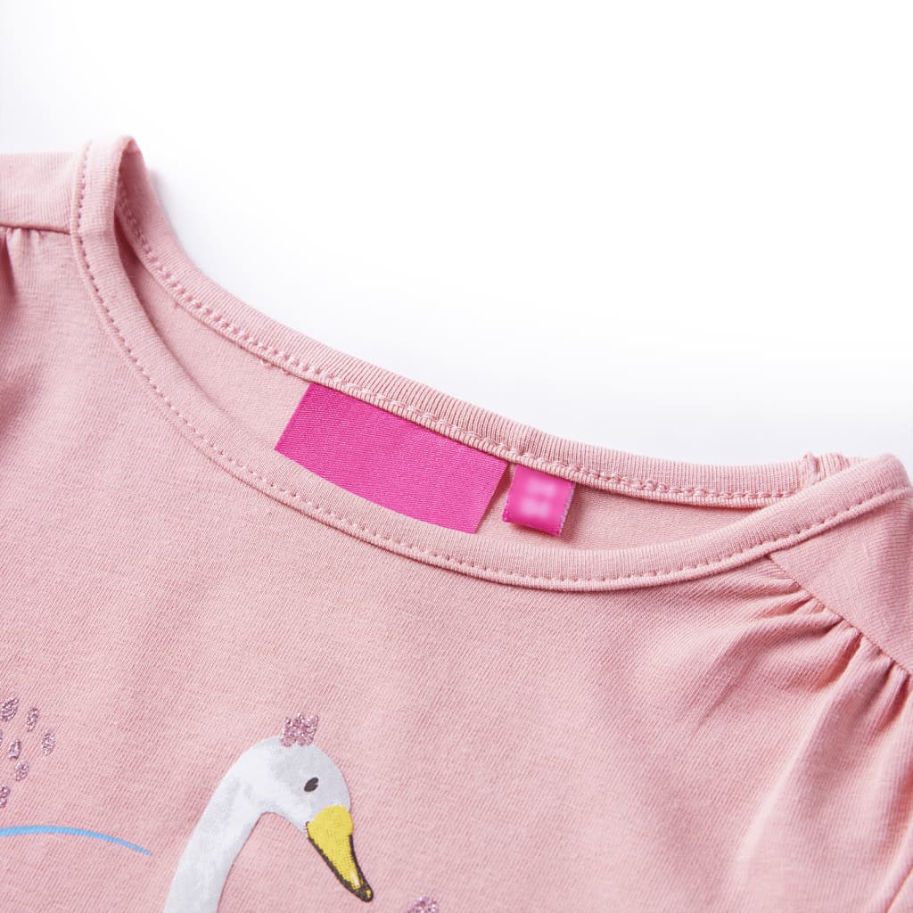 Vidaxl Long-sleeved children's T-shirt 116 light pink