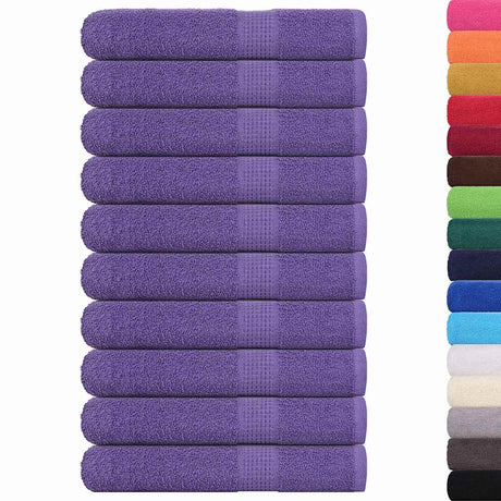 Vidaxx ručníky frogn 10 ks 100x200 cm 360 g m² fialová
