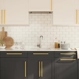 VidaXL håndtak 5 stk 320 mm rustfritt stål gullfarget