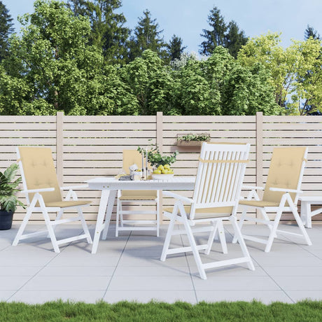 Vidaxx stolputer 4 stk høy rygg 120x50x4 cm stoff blandet beige