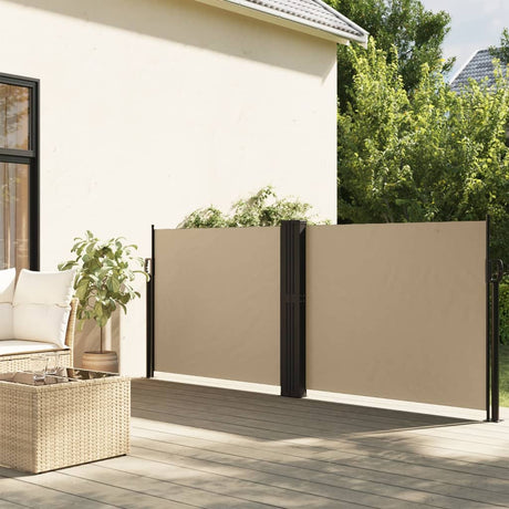 Vidaxx extendable wind screen 140x1200 cm beige