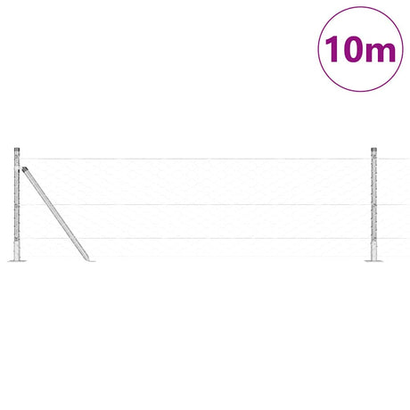 Vidaxl zeshoekig gaashek met betonnen voetstuk 10 x 0,6 m mesh