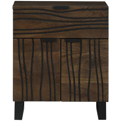 Vidaxl nachtkastje walnotenhout 50 x 33 x 60 cm bewerkt hout