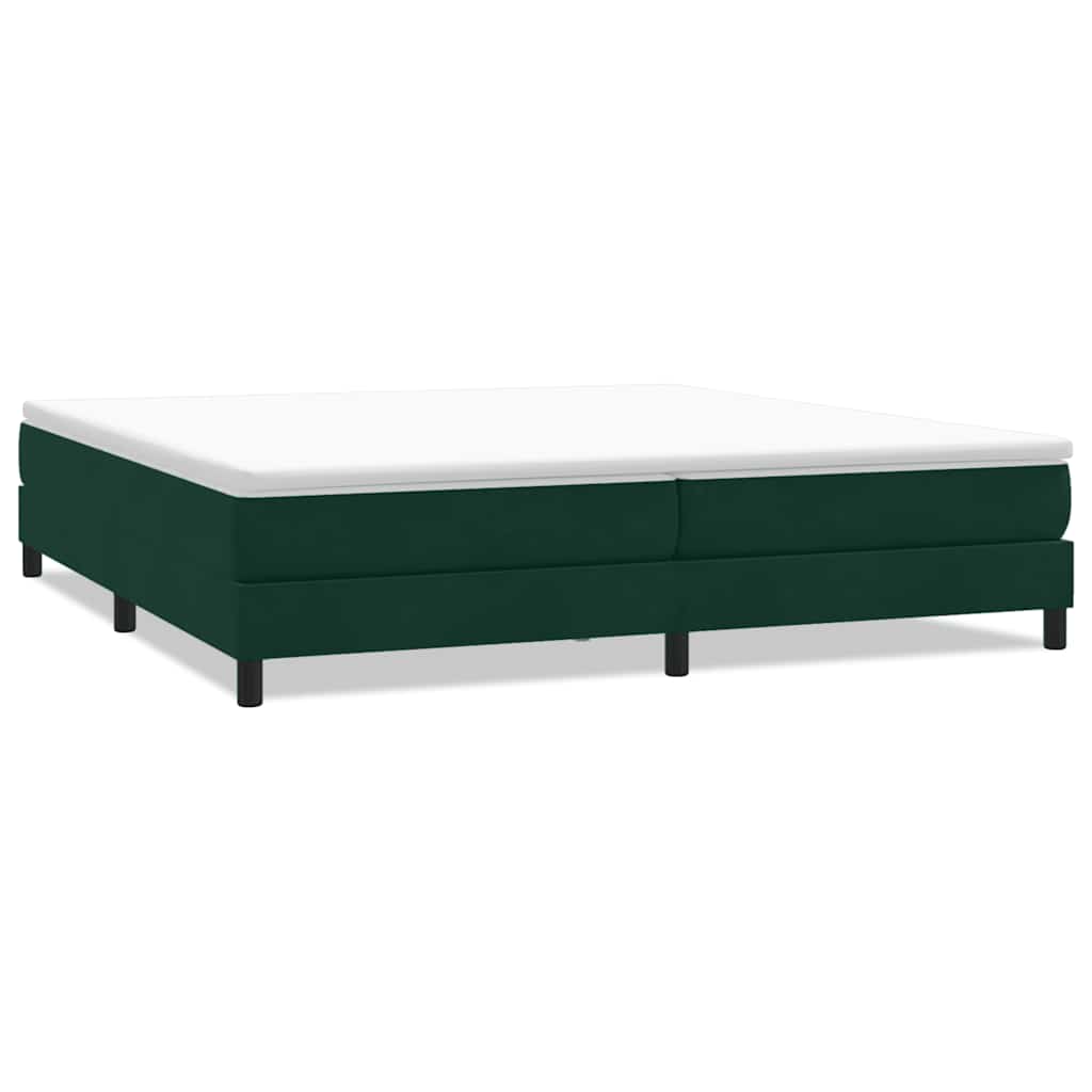 Vidaxl bed boxspring zonder matras 200x210 cm fluweel donkergroen