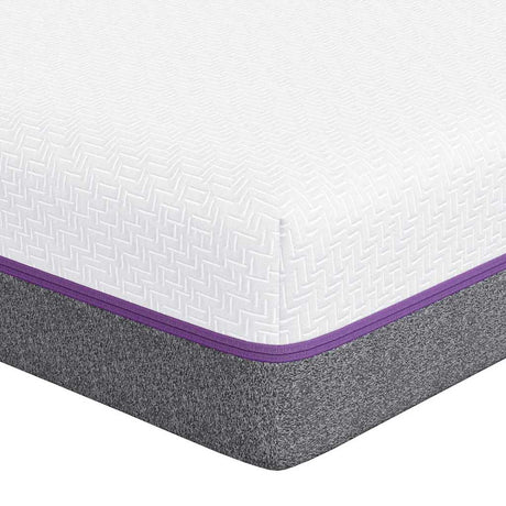 Vidaxl traagschuimmatras medium 80 x 200 cm wit en grijs