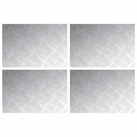 Vidaxl trapmatten 4 st 60 x 40 cm zilver aluminium rechthoekig