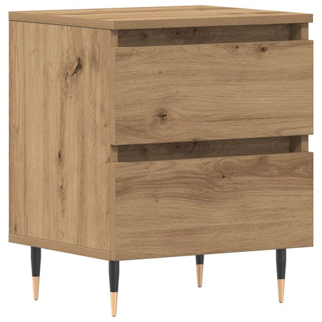 Vidaxl nachtkastje artisan eiken 40 x 35 x 50 cm bewerkt hout
