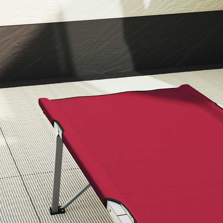 Vidaxl opvouwbaar camping bed 2 st rood 194 x 62,5 x 42,5 cm