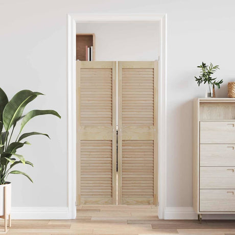 Vidaxl kastdeur 2 st naturel 140,5 x 39,5 cm massief grenenhout