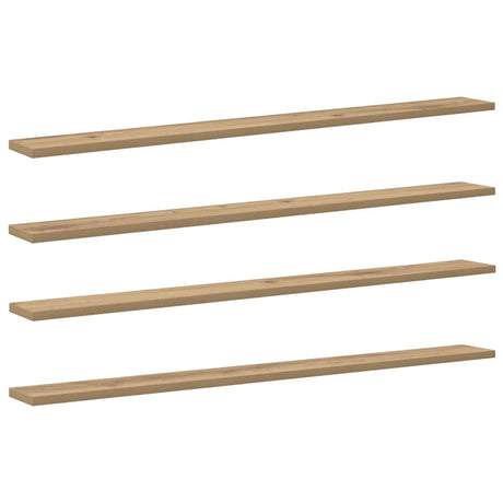 Vidaxl boekenplank bord 3-laags 4 st 100 x 10 x 1,5 cm bewerkt hout