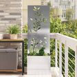 Vidaxl tuin privacy screen zilver 50 x 32 x 150 cm roestvrij staal