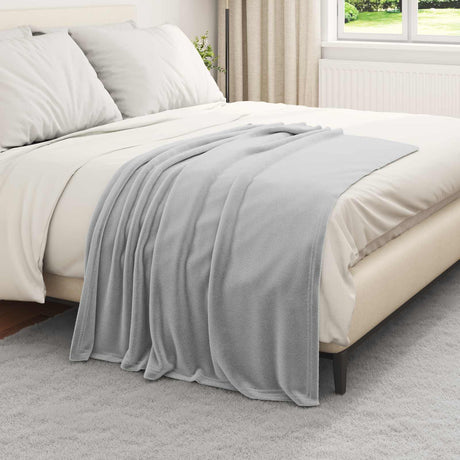 Vidaxl plaid grijs 150 x 130 cm 0,51 kg fleece