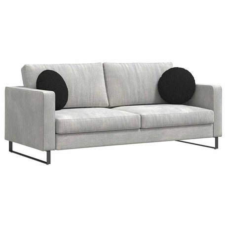 Vidaxl zitkussens 2 st stof zwart ø40 x 13 cm