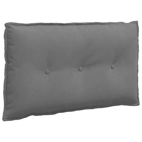 Vidaxl rugkussen donkergrijs 80 x 50 x 19 cm microvezel stof