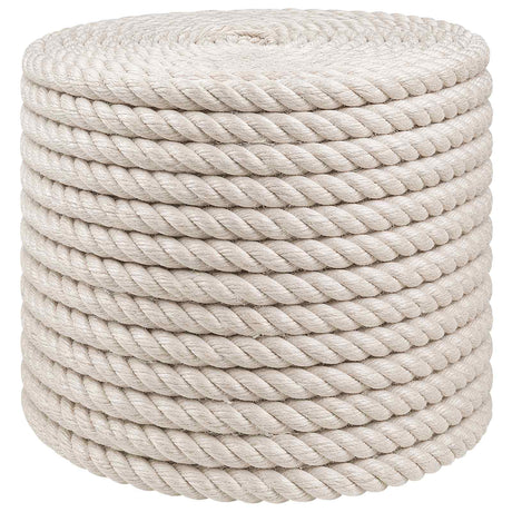 Vidaxl jute touw 10 mm wit 100% tossa jute