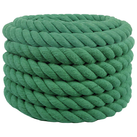 Vidaxl katoenen touw 30 mm 10 m groen 100% katoen