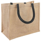Vidaxl jute handtassen 10 naturel en zwart 26 x 22 x 14 cm