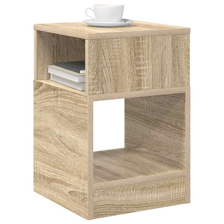 Vidaxl bijzettafel 2 st sonoma eiken 30,5 x 30 x 45 cm bewerkt hout