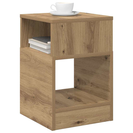 Vidaxl bijzettafel artisan eiken 30,5 x 30 x 45 cm bewerkt hout