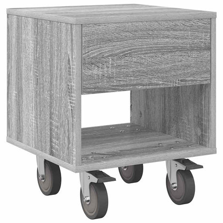 Vidaxl nachtkastje grijs sonoma 40,5 x 40 x 48 cm bewerkt hout