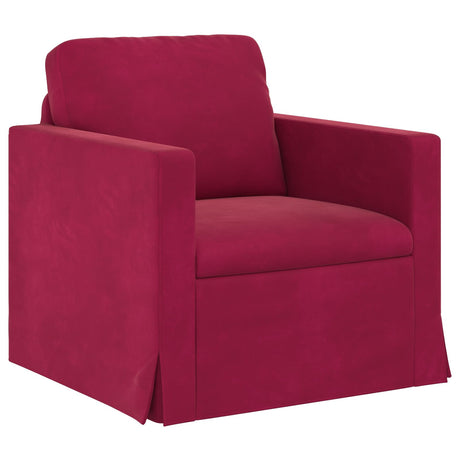 Vidaxl bank wijnrood 78 x 78 x 80 cm fluweel