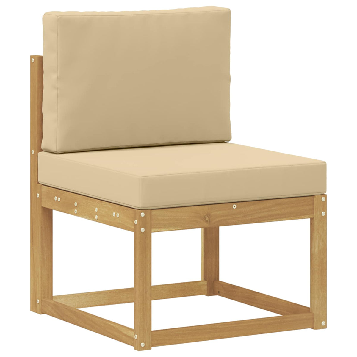 Vidaxl buiten bankenset massief acaciahout wit en beige
