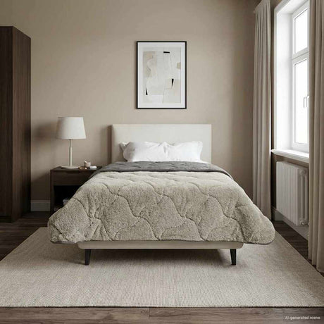 Vidaxl winter dekbed 135 x 200 cm winter lichtgrijs ademend