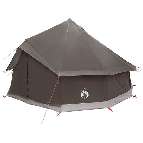 Vidaxl tipi tent 8-persoons bruin grijs polyester en staal