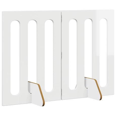 Vidaxl opvouwbaar huisdierhek 2 st hoogglans wit 100,5 x 38 x 70 cm
