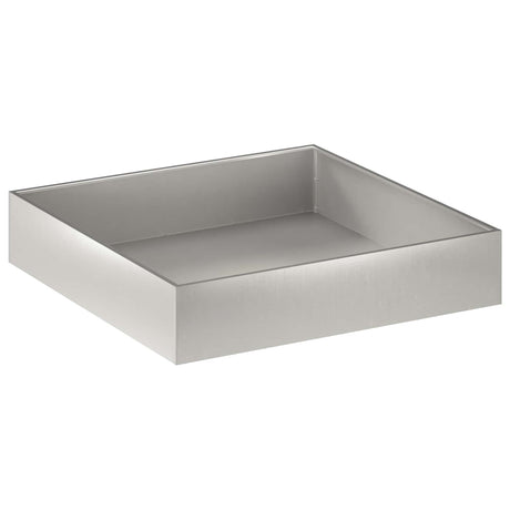 Vidaxl plantenbak 2 st zilver 80 x 80 x 20 cm roestvrij staal