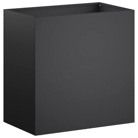 Vidaxl plantenbak 2 st zwart 50 x 30 x 40 cm koudgewalst staal