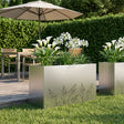Vidaxl plantenbak zilver 80 x 20 x 49 cm roestvrij staal