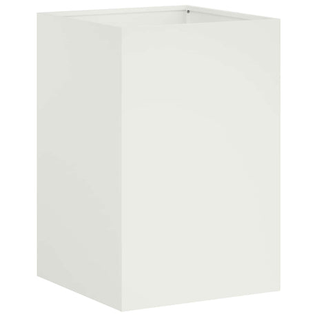 Vidaxl plantenbak wit 40 x 40 x 60 cm koudgewalst staal