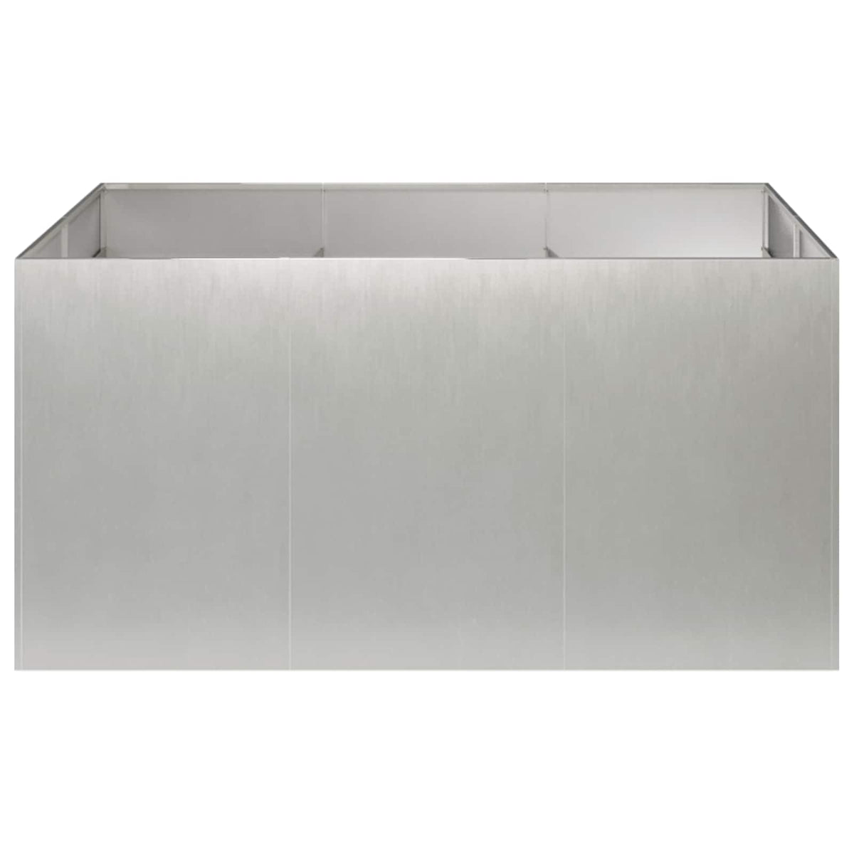 Vidaxl plantenbak zilver 120 x 80 x 60 cm roestvrij staal