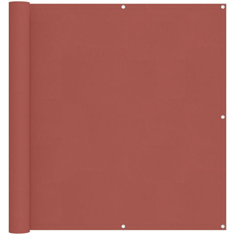 Vidaxl balkon scherm 110 x 1000 cm oxford stof rechthoekig terracotta