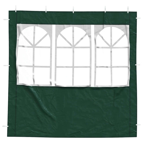 Vidaxl party tent zijwand 2 st 200 x 195 cm groen pe en staal