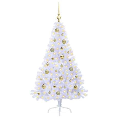 Vidaxl kunstkerstboom met 150 led wit 150 cm pvc en staal