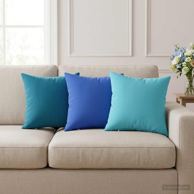 Vidaxl kussensloop 12 st heerlen turquoise 40 x 40 cm polyester