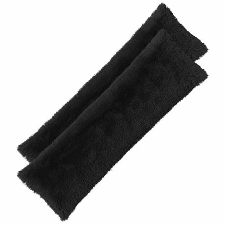 Vidaxl kussensloop 2 st heerlen zwart 40 x 145 cm pv fleece